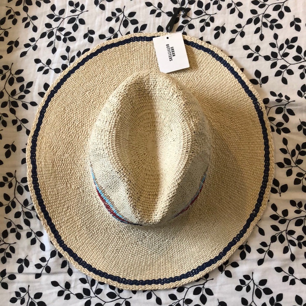 Urban Outfitters striped straw hat